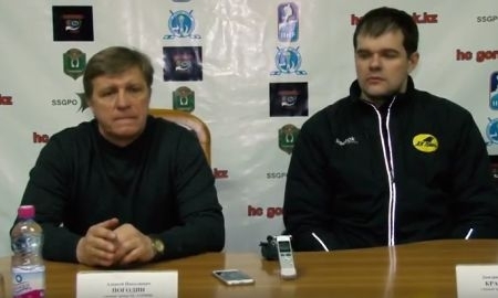 Видео послематчевой пресс-конференции игр чемпионата РК «Горняк» — «Темиртау» 3:5, 2:4