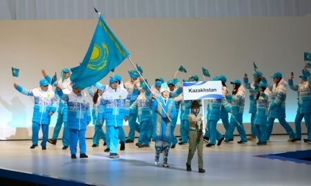 Фоторепортаж с прохода казахстанской делегации на церемонии открытия Азиады-2017