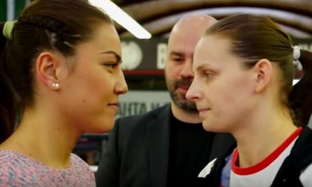 Видео с первой встречи Шариповой и Чернобородовой перед боем 4 марта