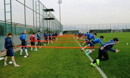 Фотографии с утренней тренировки «Окжетпеса»