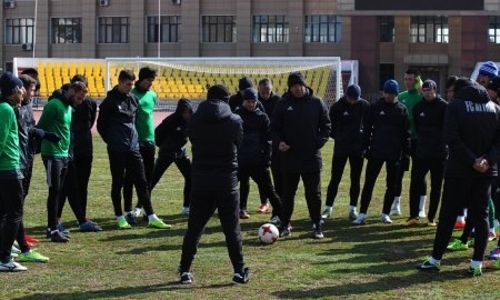 «Атырау» провел предматчевую тренировку в Шымкенте