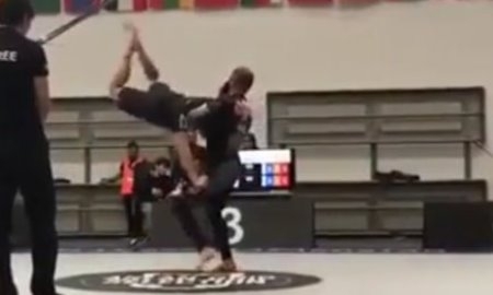 Казахстанский боец применил зрелищный прием