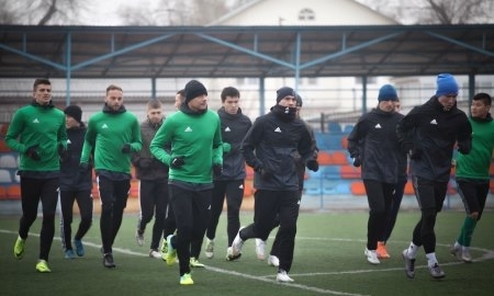 Фоторепортаж с утренней тренировки «Атырау» перед вылетом в Костанай