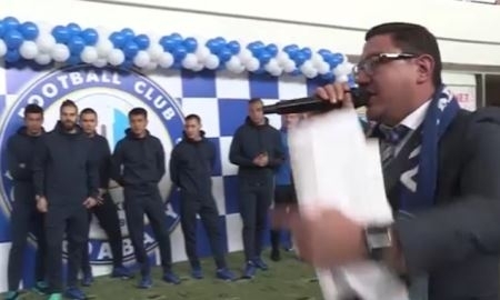 Видео с презентации футболистов «Ордабасы»