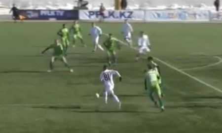 Видео третьего гола Щеткина матча Премьер-Лиги «Тобол» — «Атырау»