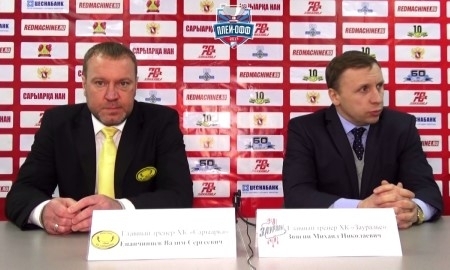 Видео послематчевой пресс-конференции игры плей-офф ВХЛ «Сарыарка» — «Зауралье» 3:1