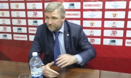 Видео послематчевой пресс-конференции игры плей-офф ВХЛ «Торпедо» — «Динамо» Санкт-Петербург 3:2 ОТ