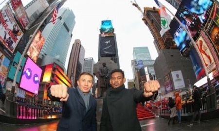 Видео финальной церемонии взвешивания боя Головкин — Джейкобс