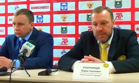 Видео послематчевой пресс-конференции игры плей-офф ВХЛ «Зауралье» — «Сарыарка» 3:2 ОТ