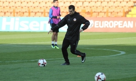 Сборная Армении провела предматчевую тренировку за день до игры с Казахстаном