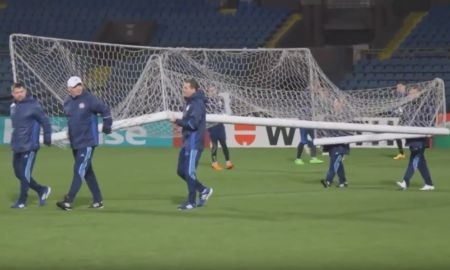 Видео предыгровой тренировки сборной Казахстана в Армении