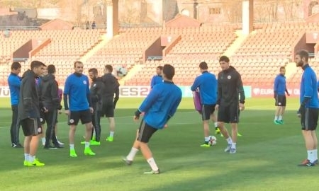 Видео тренировки сборной Армении перед матчем с Казахстаном