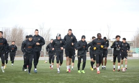 «Кайрат» провел тренировку на «Затобольце»