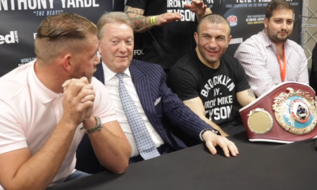 Потенциальный соперник Головкина Сондерс чуть не подрался с Хурцидзе на пресс-конференции