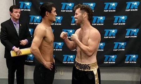Уалиханов и Фаулер прошли взвешивание перед боем