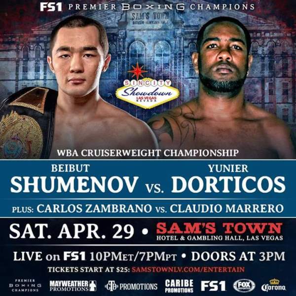 Представлена афиша боя Шуменов — Дортикос