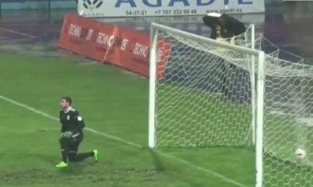 Видео гола Зайнутдинова матча Премьер-Лиги «Тараз» — «Атырау»