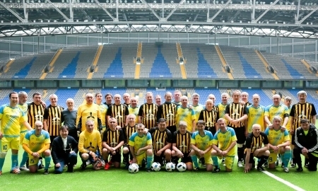 Ветераны Астаны и Алматы провели товарищеский матч