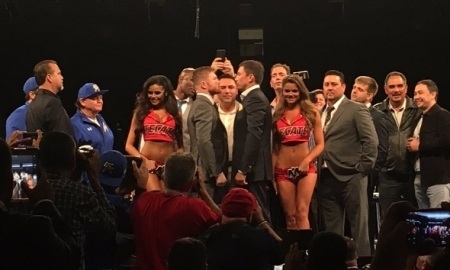 <strong>Головкин и Альварес провели дуэль взглядов</strong>