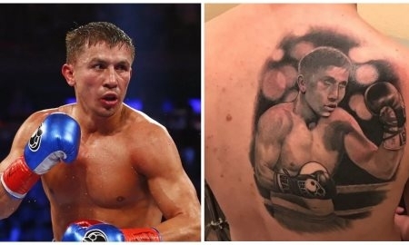 Карагандинец удивил огромным тату с изображением Головкина на спине