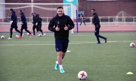 Фоторепортаж с предыгровой тренировки «Ордабасы» в Павлодаре