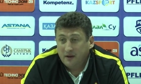Видео послематчевой пресс-конференции Цхададзе игры Премьер-Лиги «Астана» — «Кайрат» 1:1