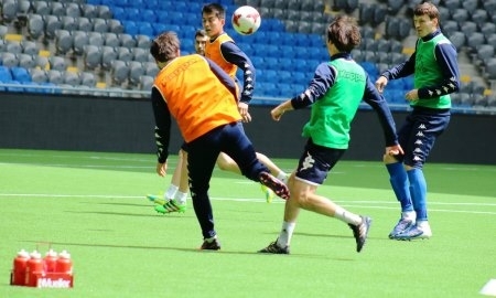 Фоторепортаж с тренировки «Окжетпеса» перед матчем с «Ордабасы»