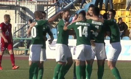 Видео второго гола Двалишвили матча Премьер-Лиги «Атырау» — «Акжайык»