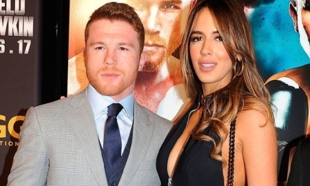 «Канело» на пресс-конференции с Головкиным сопровождала его новая девушка