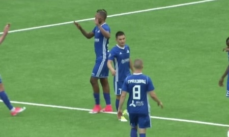 Видео второго гола Кабананги матча Премьер-Лиги «Астана» — «Атырау»