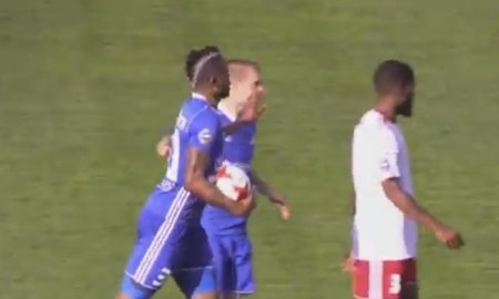 Видео гола Кабананги матча Премьер-Лиги «Актобе» — «Астана»