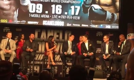 Видео пресс-конференции боя Головкин — Альварес в Нью-Йорке