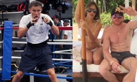 Пока Головкин тренируется, «Канело» нежится на пляже