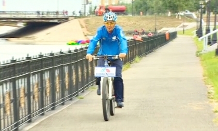 В Астане стартовал одиночный велопробег «Астана — Пекин»