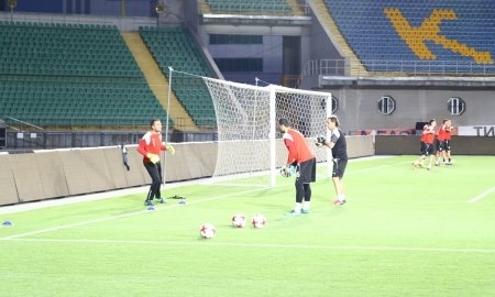 «Скендербеу» провёл предыгровую тренировку на «Центральном»