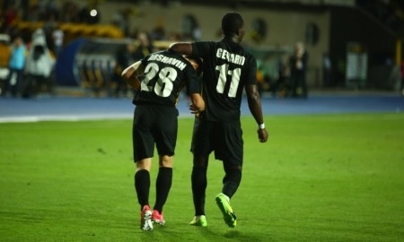 <strong>«Кайрат» минимально ведет у «Скендербеу» после первого тайма</strong>