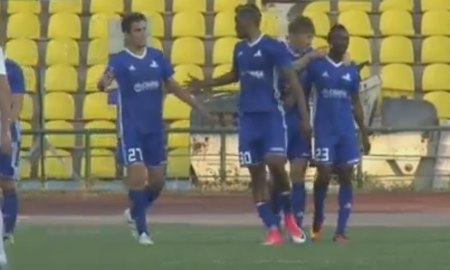 Видео гола Кабананги матча Премьер-Лиги «Тараз» — «Астана»