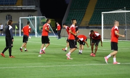 Видео предыгровой тренировки «Скендербеу» в Алматы
