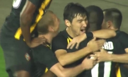 Видео гола Гоу матча Лиги Европы «Кайрат» — «Скендербеу»