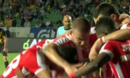 Видео гола Нимага матча Лиги Европы «Кайрат» — «Скендербеу» 1:1