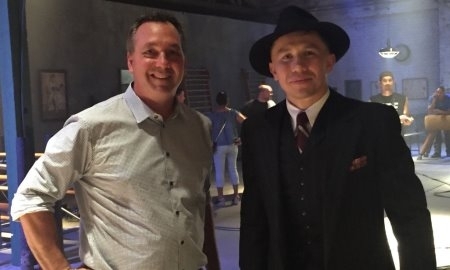 Головкин принимает участие в съемке ролика в стиле 1930-х годов