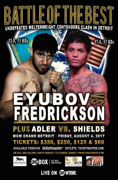 Опубликована афиша следующего боя Бахтияра Эюбова