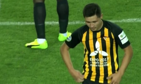 Видео гола Турысбека матча Премьер-Лиги «Кайрат» — «Атырау»