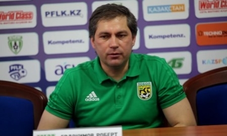 Видео послематчевой пресс-конференции Евдокимова игры Премьер-Лиги «Атырау» — «Тобол» 1:0