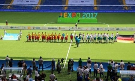 Сборная Казахстана забила восемь голов Германии на EXPO 2017 Football Cup