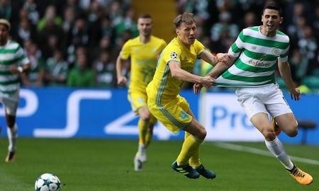 «Астана» после первого тайма со счетом 2:0 уступает «Селтику»