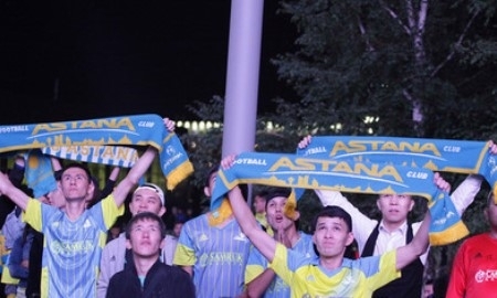 Болельщики «Астаны» смотрели матч Лиги Чемпионов против «Селтика» на больших экранах «Казмедиа»