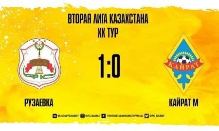 Отчет о матче Второй лиги «Рузаевка» — «Кайрат М» 1:0