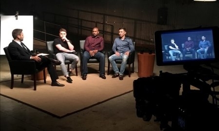 Фоторепортаж со съемок передачи «„Канело“ — Головкин: Under the Lights»