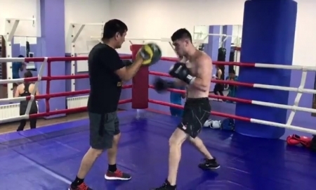 Видео подготовки Ахмедова к бою с Хиллом-младшим